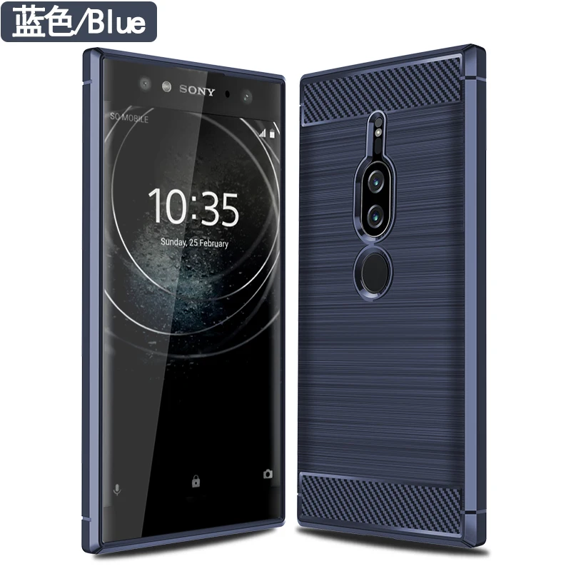 Для sony Xperia XZ2 Премиум углеродное волокно мягкий ТПУ рисунок задняя крышка для XZ2 Премиум чехол для Xperia XA1 XA2 Ultra L2