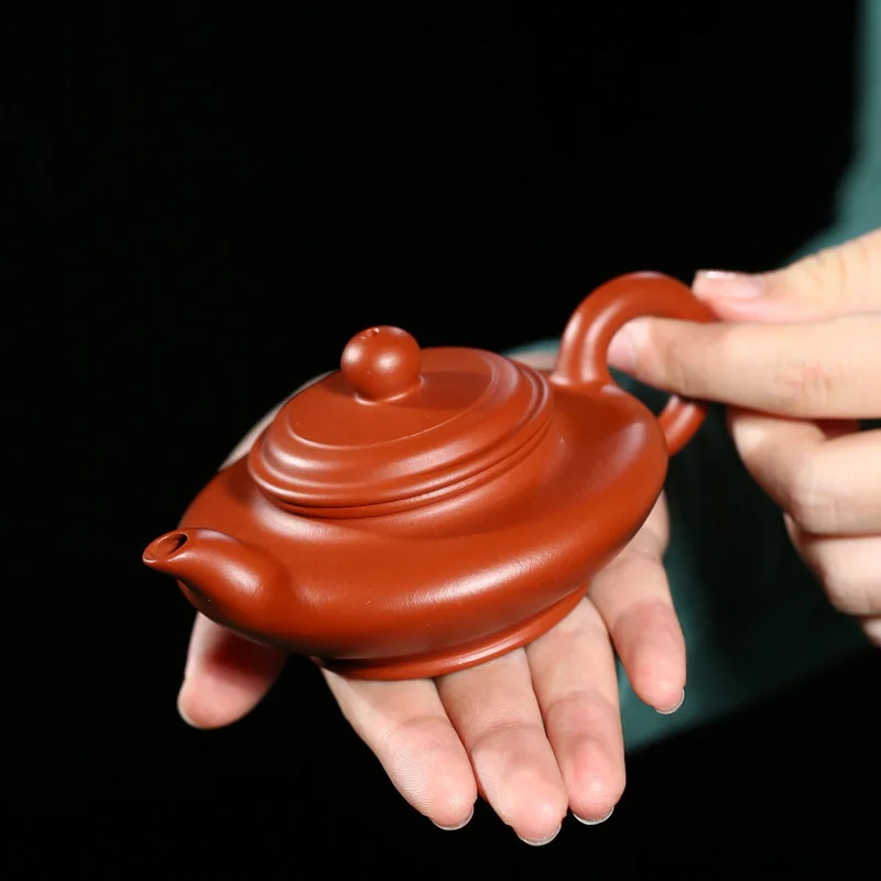 Sand Pot Famous Artisans Hand-made Raw Mine Dahongpao Virtual Flat Purple Travel Teaware Gift Preference | Дом и сад