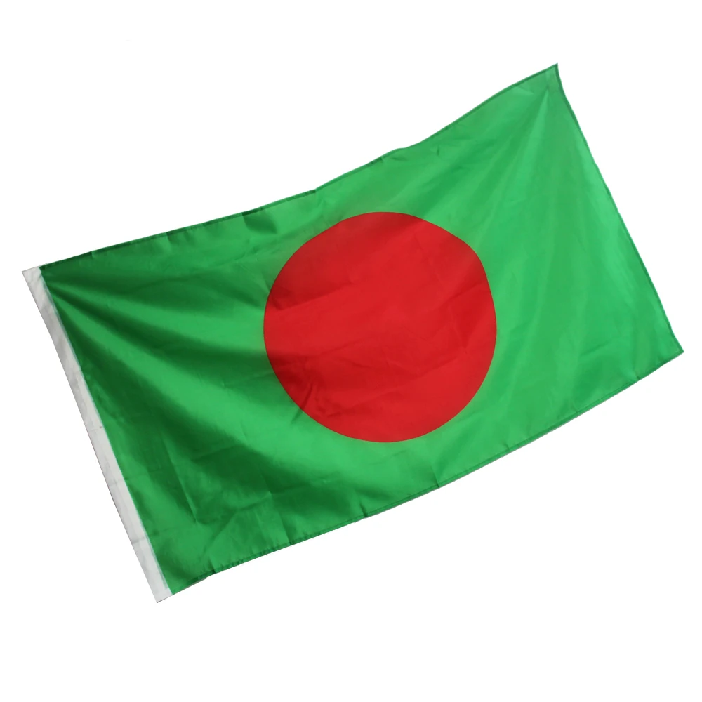 Red sun Indoor Outdoor 3x5FeeT 90*150cm Hanging Bangladesh flag International Banner Dhaka NN090 | Дом и сад