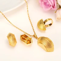 ethiopian big women gold jewelry sets pendant earrings ring habesha wedding african gift bridal wedding jewelry set