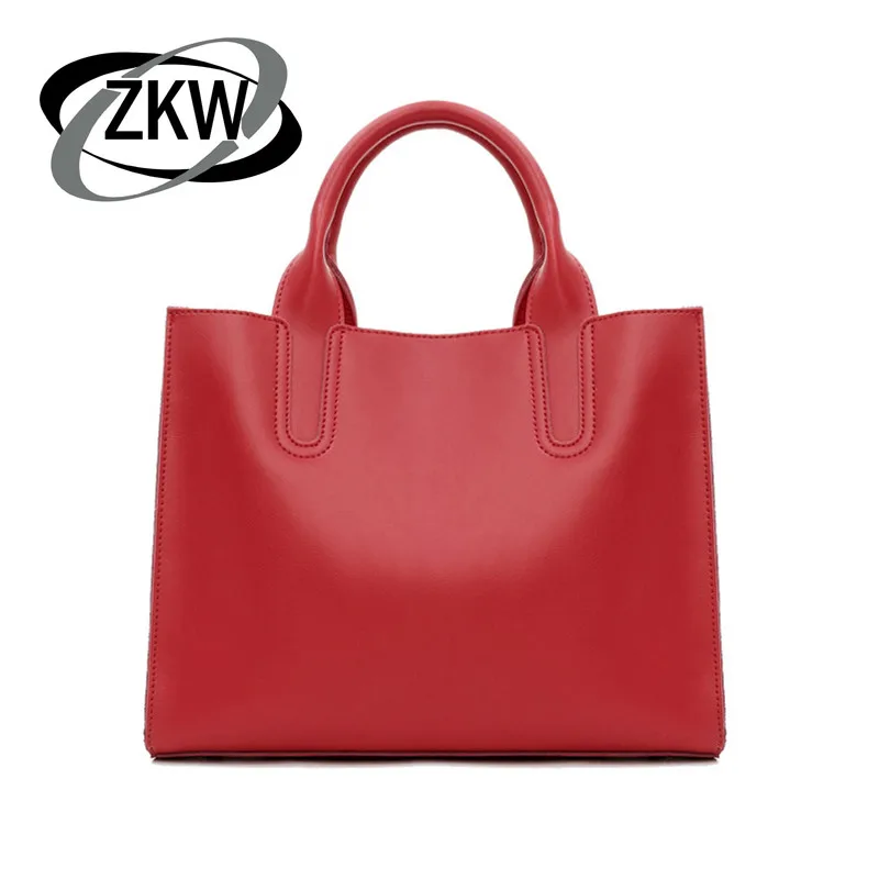 ZKW 2019 Women's Fashion Real Genuine Leather Handbag Brief Bag Cowhide women's Handbags Shoulder Messenger | Багаж и сумки