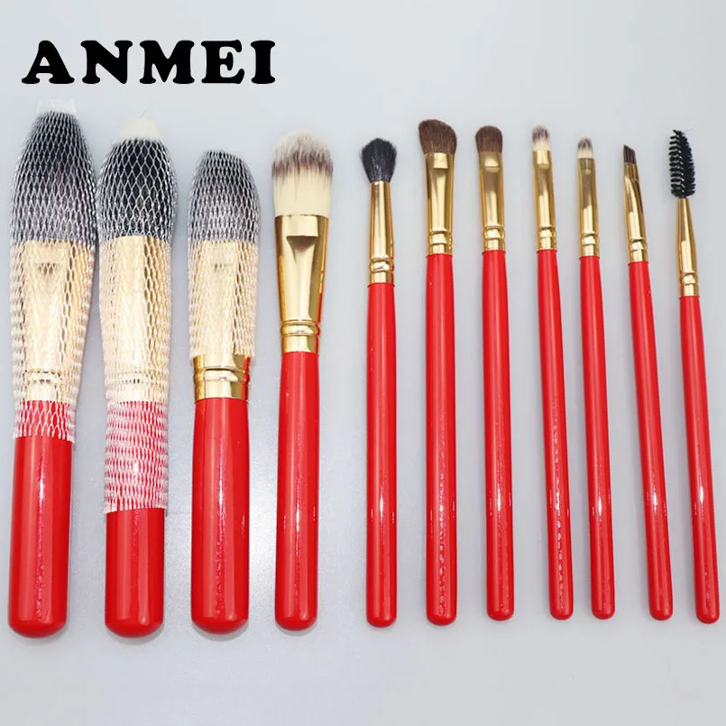 Pro 1pcs Makeup Brushes Powder Concealer Blush Liquid Foundation Face Make Up Cosmetics Soft Nylon Hair Red Wooden Brush | Красота и