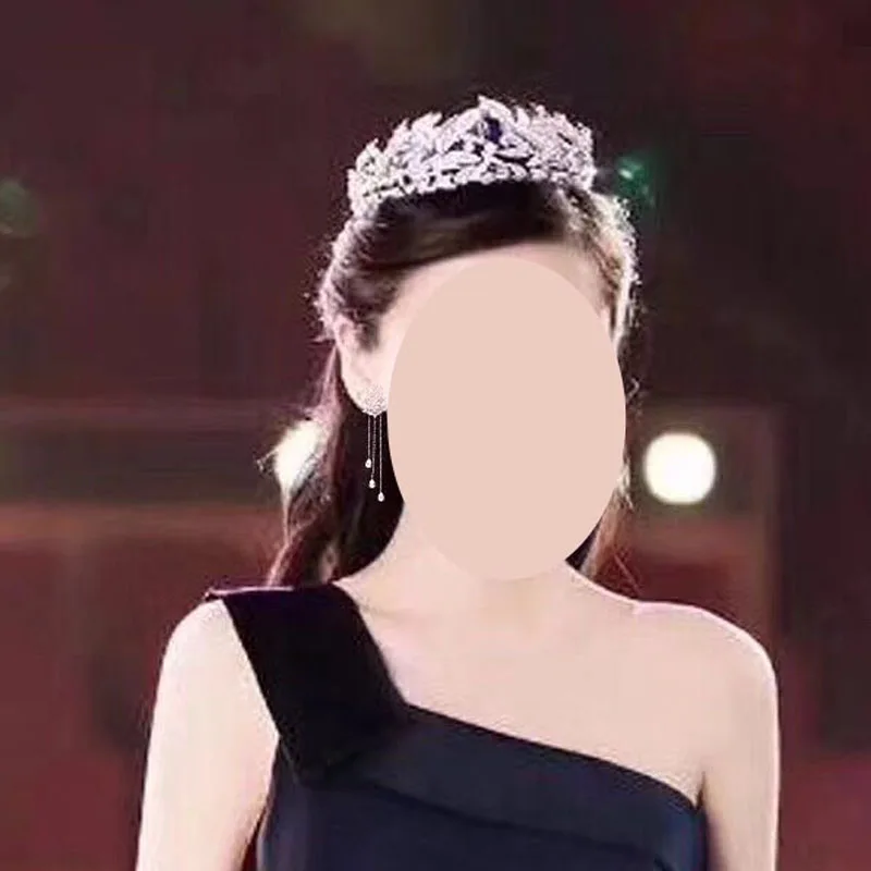 SLBRIDAL, винтажная, с зазубриной, с прозрачным кубическим цирконием, свадебная тиара, CZ, для невесты, королевы, принцессы, торжественные, королевские, вечерние, корона, Женские Ювелирные изделия