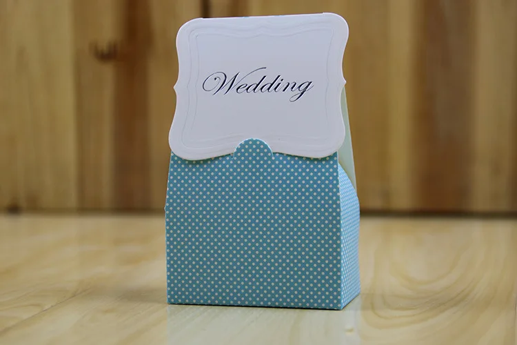 500 шт. Романтическая Свадебная коробка Tiffany Blue paper candy box DIY Candy Cookie подарочные