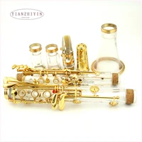 clear clarinet kit bb key real gold plated parts new