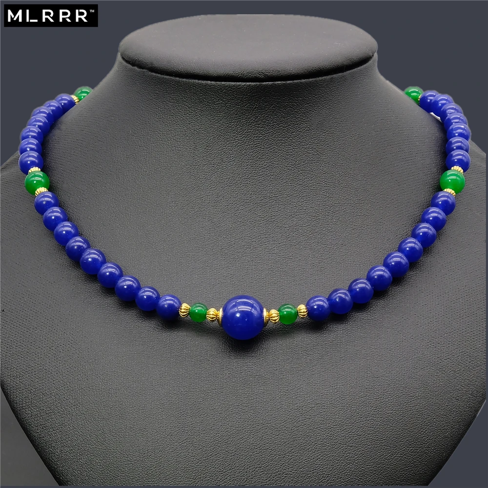 Ожерелье с цепочкой из натурального камня 46 см|chain necklace|stone jewelrynatural stone jewelry |