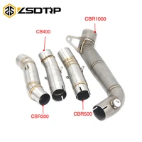 zsdtrp motorcycle exhaust contact middle mid link pipe connector for honda cbr300 cbr500 cb400 cbr1000 2008 2016