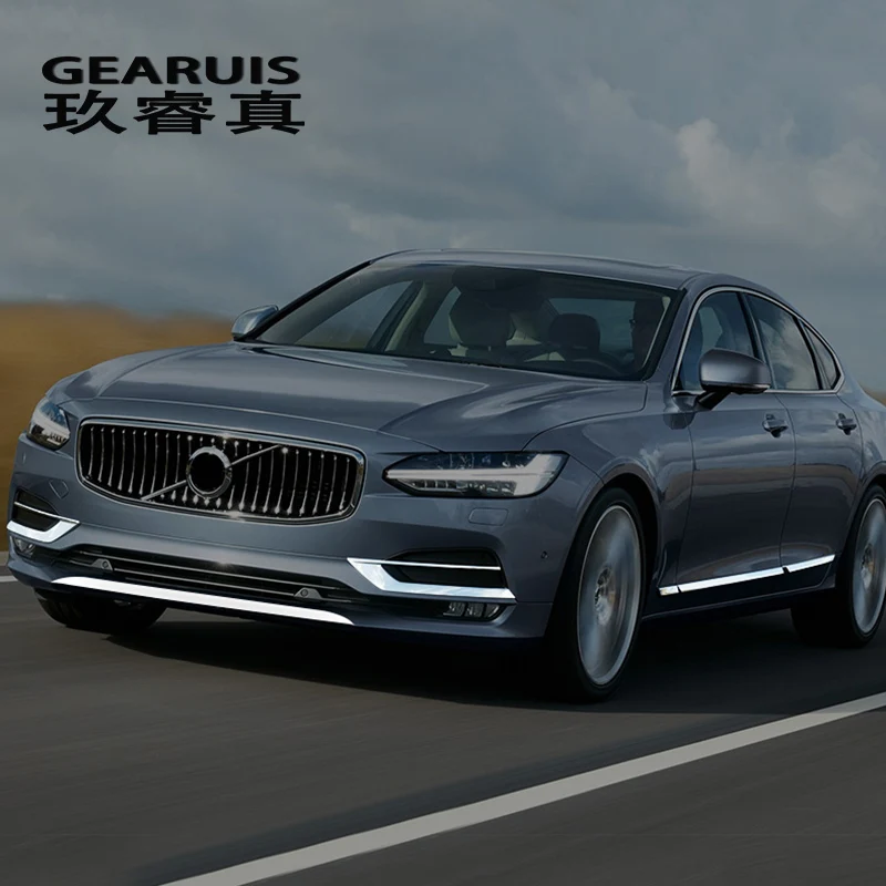Автомобильный Стайлинг автомобильная боковая юбка наклейка из нержавеющей