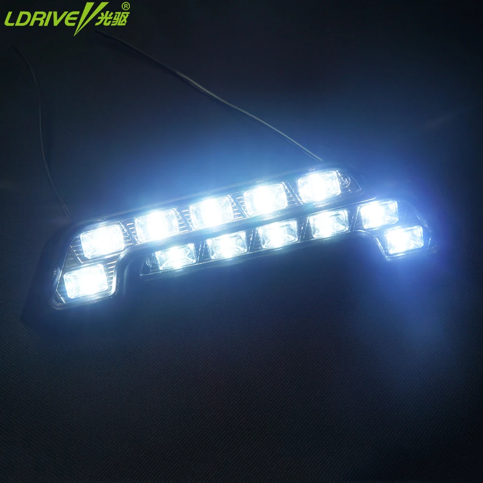 2 шт./лот 12V автомобиль 6LED дневные ходовые огни фары DRL лампы Авто Противотуманные