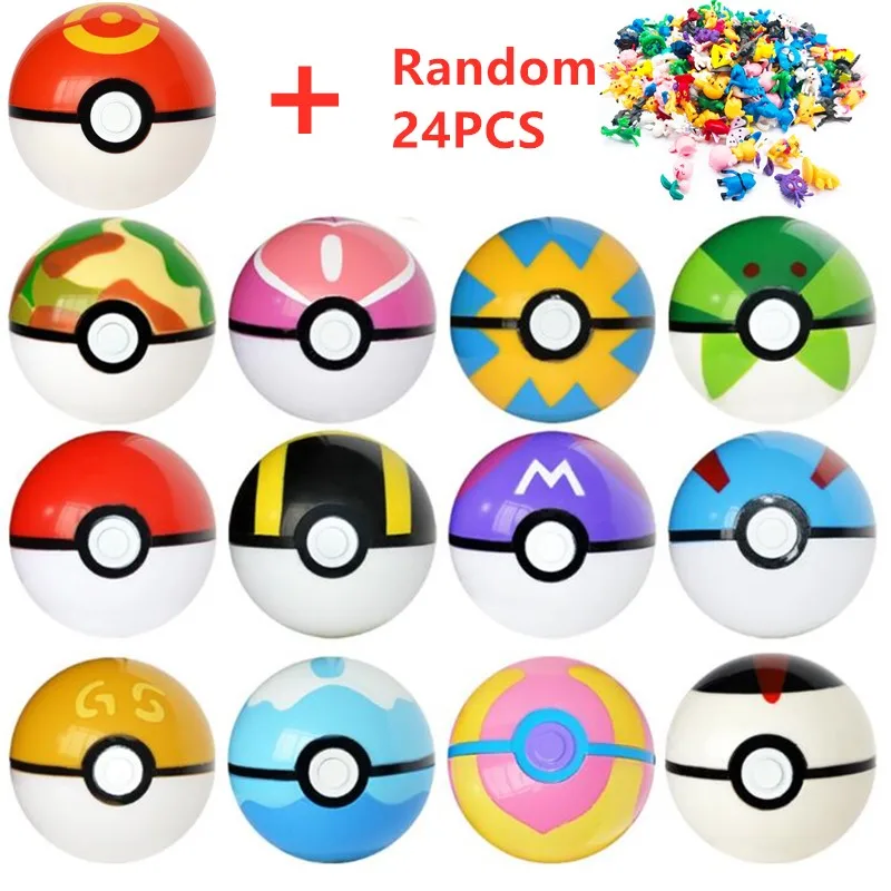 13 шт. Pokeball+ 24 шт. фигурки японского кино и ТВ фигурки аниме игрушки мастер-шар pet кукла pokebolas дети подарки на день рождения