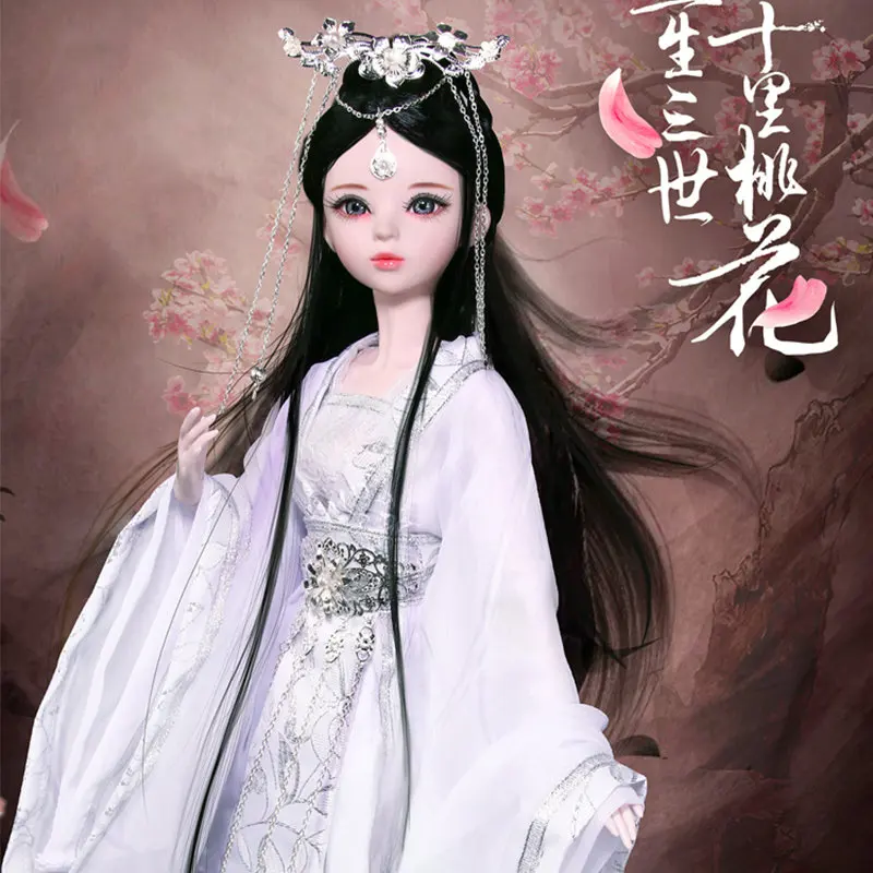 

Кукла шарнирная 1/3 FUYAO/JINMI, 60 см, белая змея, большой шарнирный китайский старинный костюм, куклы-принцессы игрушки подарок для девочек
