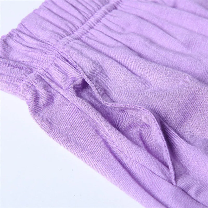 Summer Calf-Length Pants Casual Homewear Pant For Women High Elastic Pant Women's Modal Cotton  Drawstring Fashion Big Size 5XL