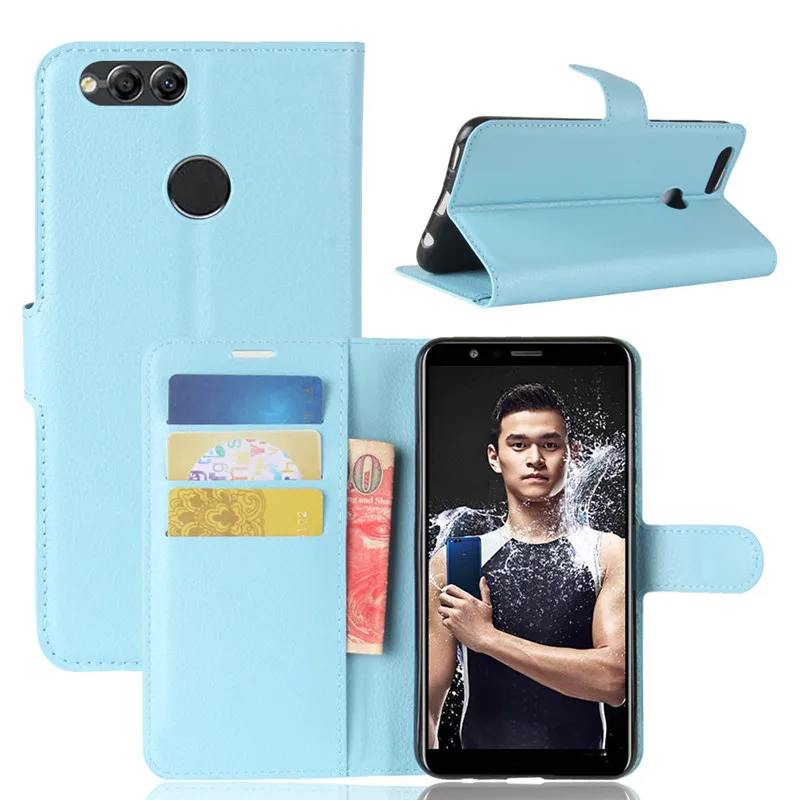 A. spanice для huawei Honor 7X Бумажник Флип кожаный чехол подставка держатель TPU Play Phone сумка