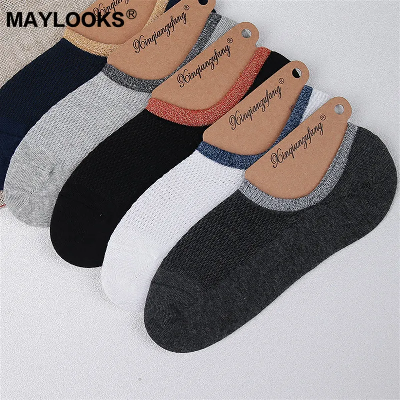 Maylooks/Новинка сезон весна-лето силиконовые Нескользящие невидимые носки-башмачки