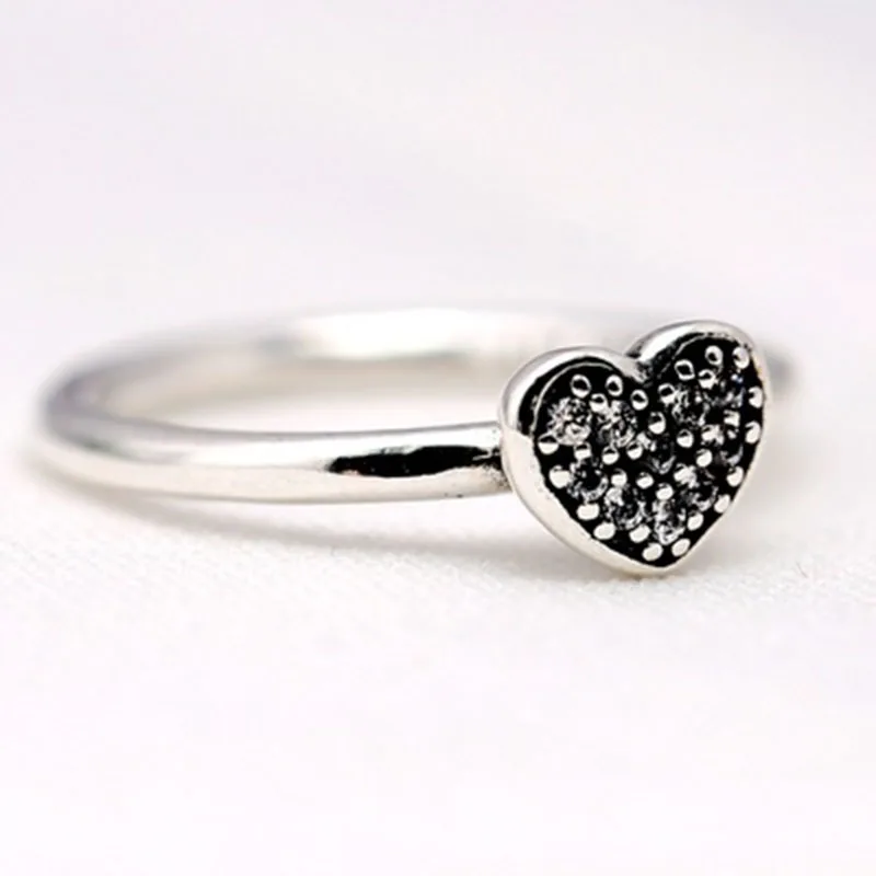 Женское кольцо в виде сердца серебро 100% пробы | Украшения и аксессуары