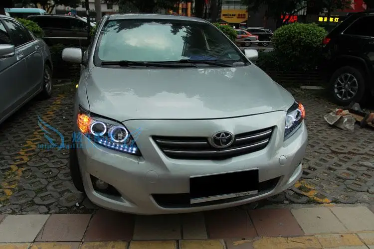 KOWELL автомобильный Стайлинг для Toyota Corolla фары 2008-2010 Altis светодиодный фары DRL Биксеноновые линзы Высокий Низкий луч парковка противотуманная фара