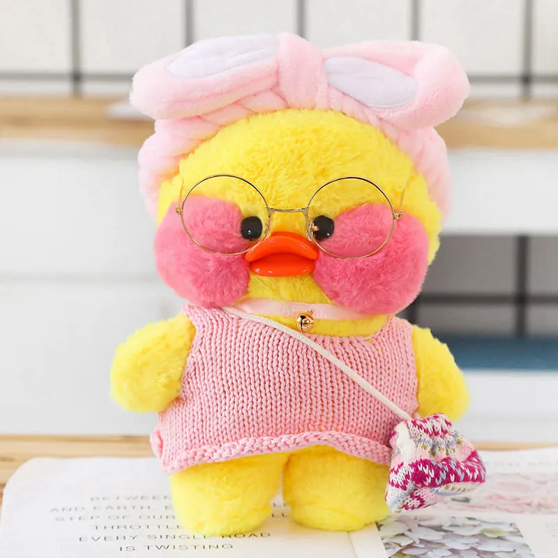 Kawaii Мини кафе желтая утка плюшевая игрушка мультяшная Милая Утка Мягкая кукла Животные Куклы Игрушки для девочек подарок на день рождения для детей - Цвет: 11