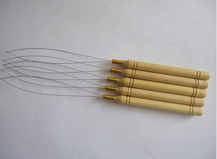 Вытягивающая игла петля для нити деревянная ручка иглы микро бисера