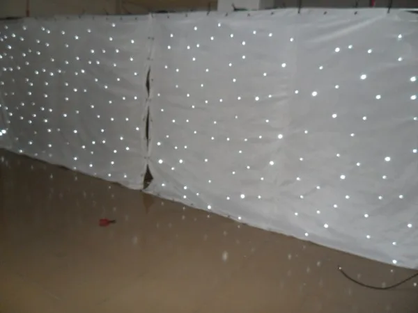 Высококачественная Белая светодиодная Звездная занавеска 3 м x 7 смешанные цвета