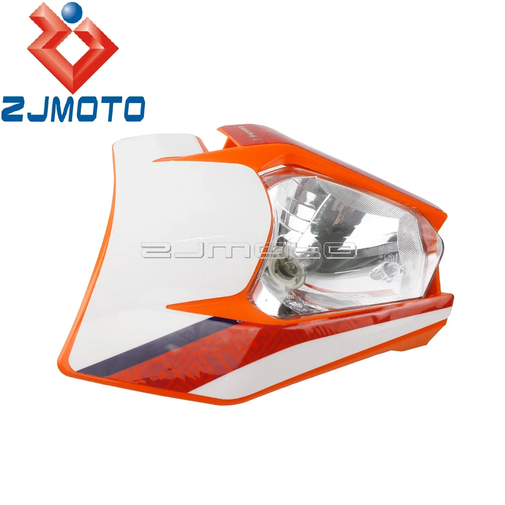 Оранжевый Байк стикеры фары маска для SXF SX XCW XC EXC XCF 125 150 250 300 350 450 500 LED E8 Emark головной