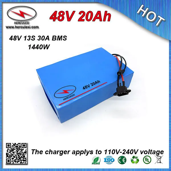 Аккумулятор для электрического скутера высокой емкости 48 В 20 Ач 3 7 в 2200 мАч 18650