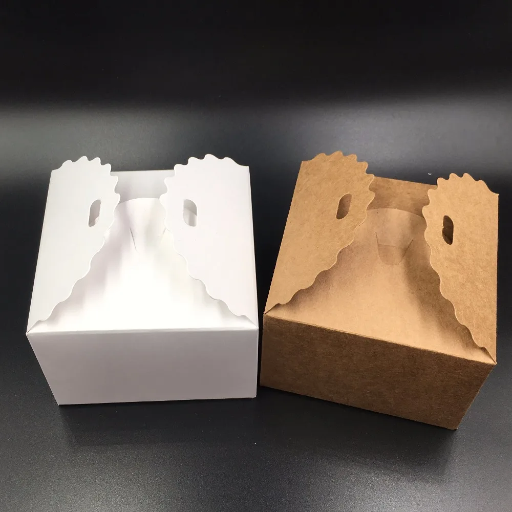 30 шт. коричневая Подарочная коробка из крафт бумаги для конфет тортов ювелирных