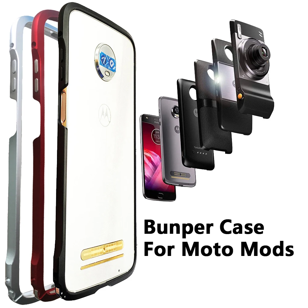 Для motorola moto Z2 play, Z3, Z3 play, Z2 Force Z4 защитный чехол-бампер из алюминиевого сплава для moto Z4 Z3 play Z2 Force
