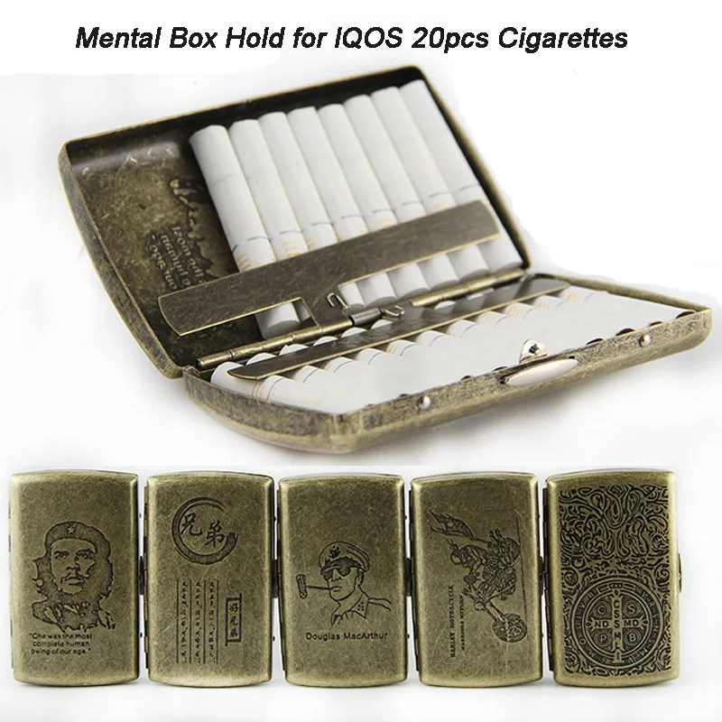 Neue Metall Zigarette Fall Halter Tasche Box Lagerung Container Für IQOS Verdampfer Mini Zigarette Halter