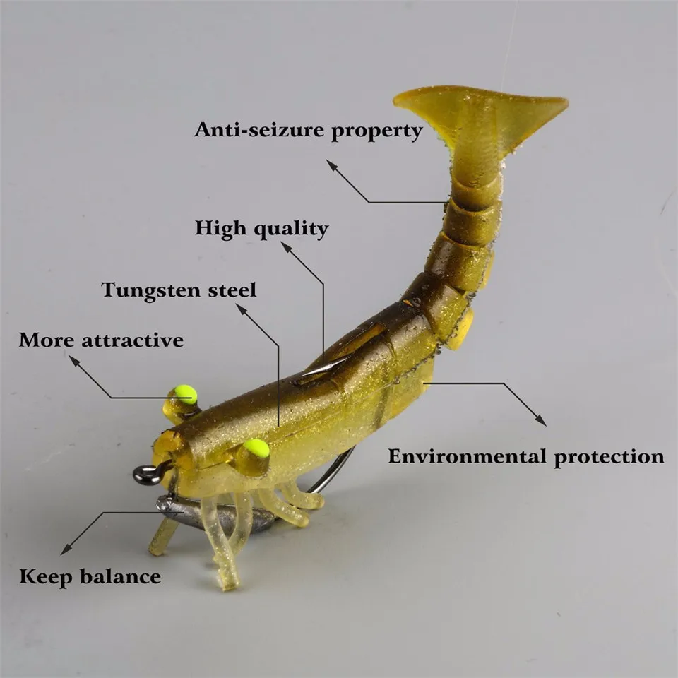 Новое поступление мягкая рыболовная приманка Maximumcatch в виде креветки 2 шт.