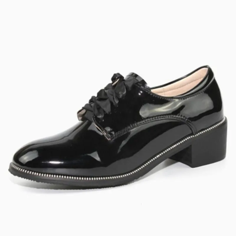 Женские туфли-оксфорды на плоской подошве винтажная весенняя обувь ручной