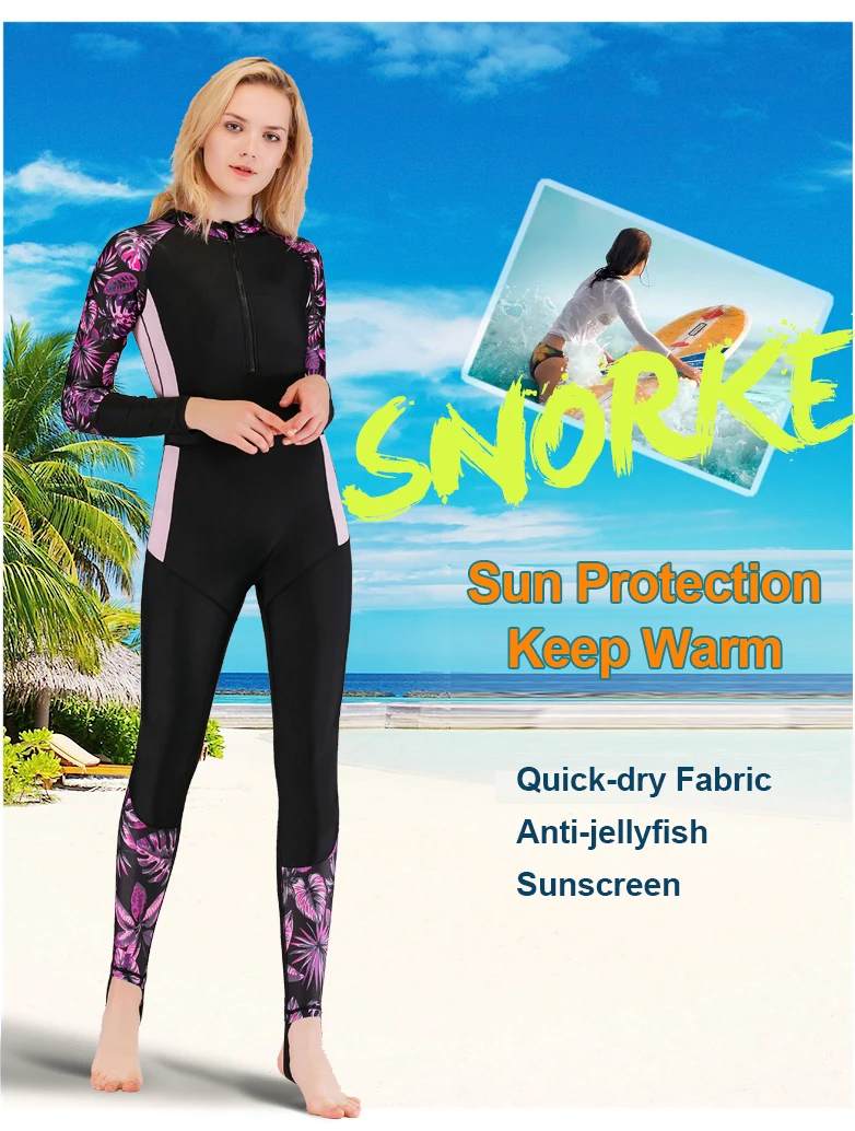 SBART женский Принт солнцезащитный крем Rash Guard пляжная одежда Lycra купальник анти-УФ Быстросохнущий серфинг костюмы для подводного плавания