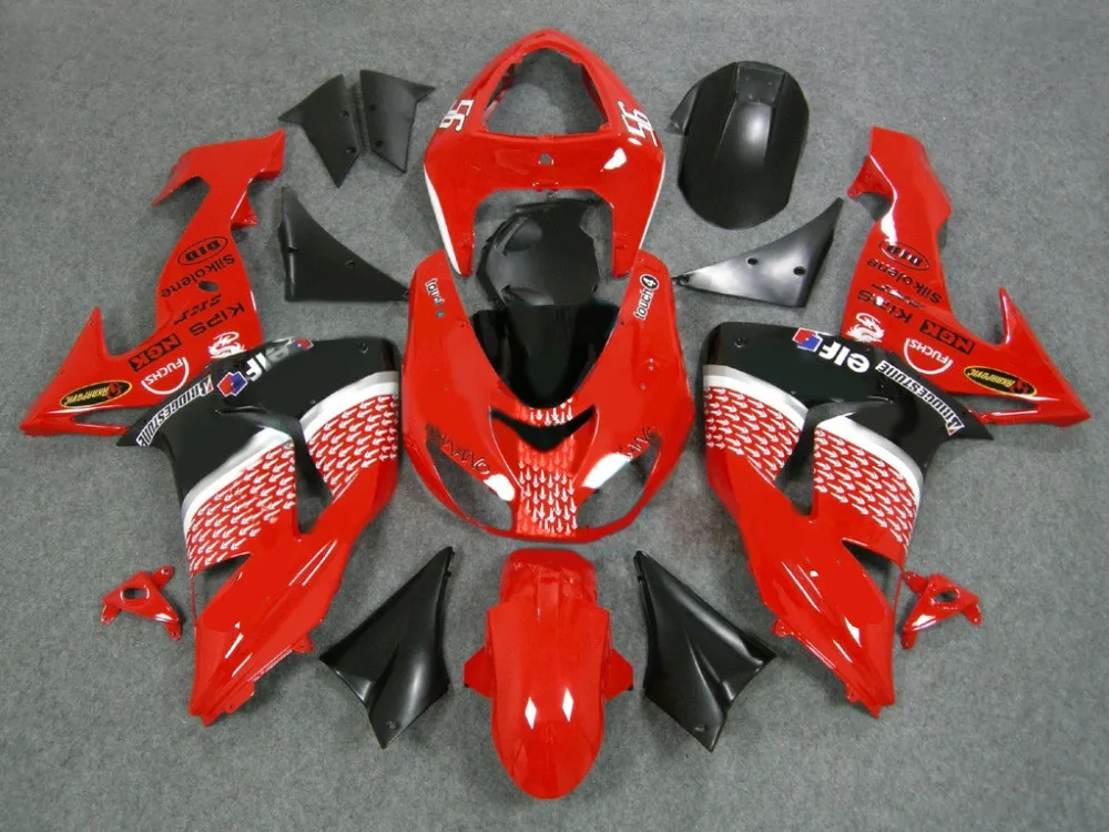 Набор обтекателей для мотоцикла KAWASAKI Ninja ZX10R 2006 2007 06 07 модный красный черный ABS