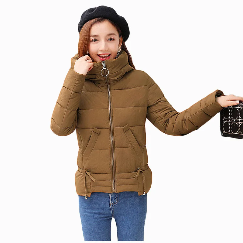 

2017 HOT SALE WOMEN WINTER JACKET PLUS SIZE SLIM FASHION HOODED WARM FEMALE PARKAS JOKER SHORT OVERCOAT HIGH QUALITY ZL865