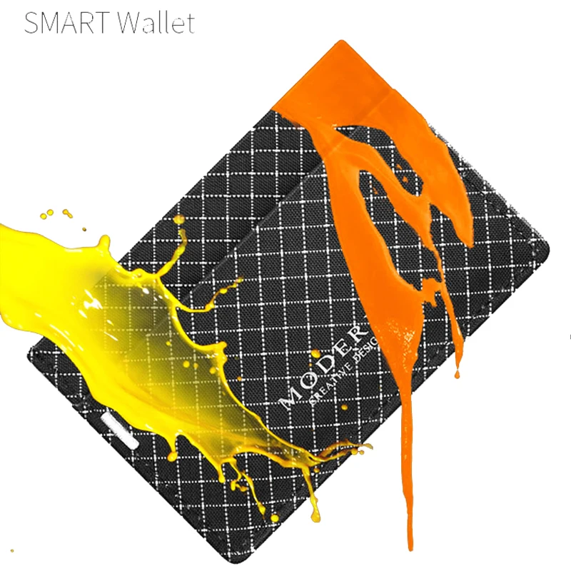 Ripstop Fabric Card Wallet Men Card Holder Antidirty, Durable and Waterproof Guaranteed Rfid Blocking - Modern