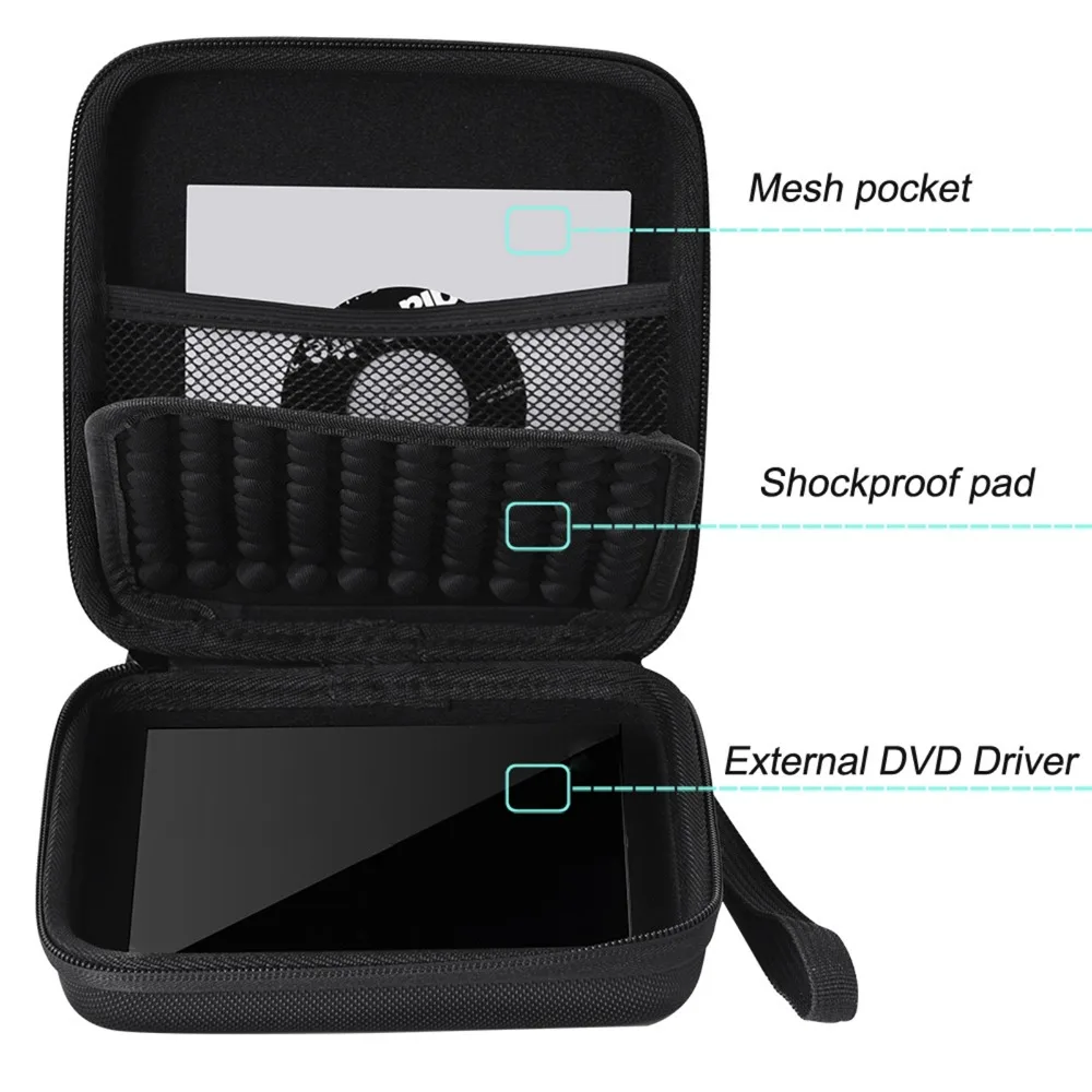 Waterproof Protective Storage Case Carrying Bag Pouch for CD DVD Writer Blu-Ray &ampExternal Hard Drive For Apple USB Superdriv Box |