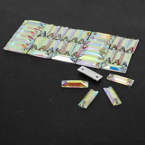 Стеклянные хрустальные космические Багеты всех размеров пришивные камни