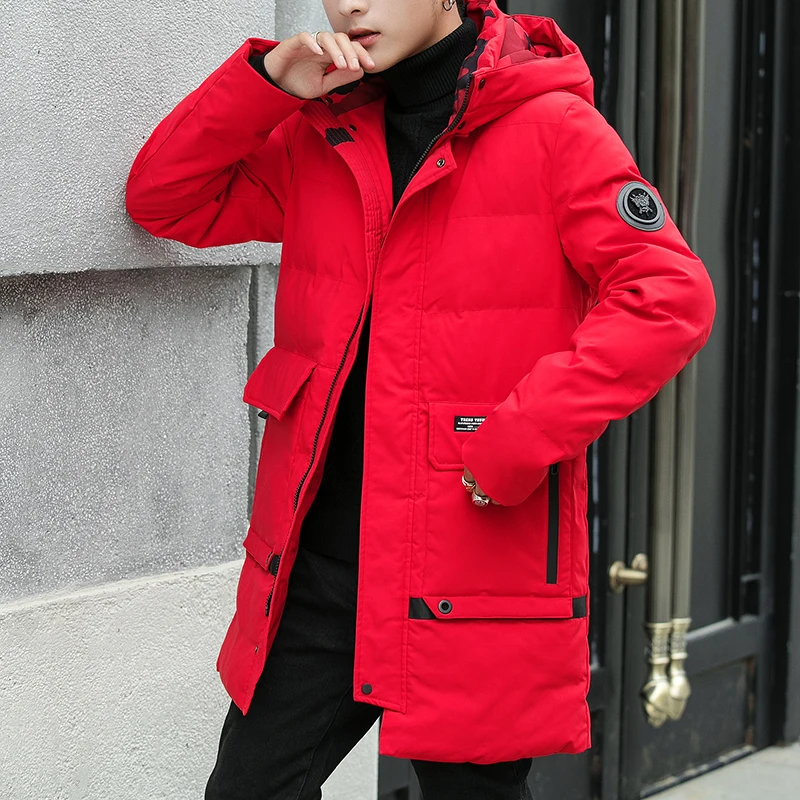 2018 New Pattern Man Long Fund Thickening Cotton-padded Clothes Will Pocket Even Hat Casual Overcoat Streetwear Pullover Tops | Мужская