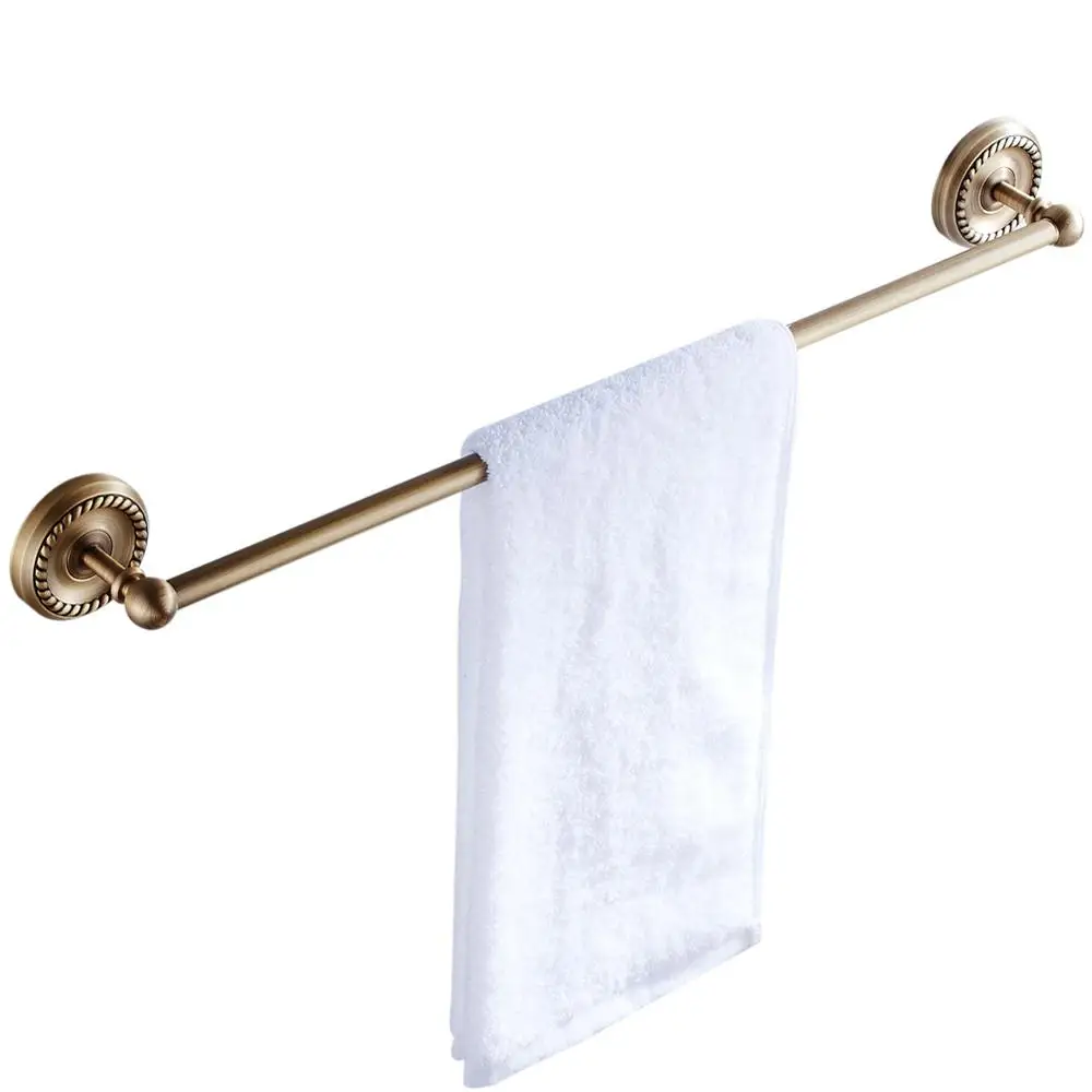 single towel bar Лейден наборы для ванной комнаты античная латунь держатель для полотенец стойка Sopa корзина держатели для зубных щеток крючок для халата аксессуары для ванной комнаты Набор - Цвет: single towel bar