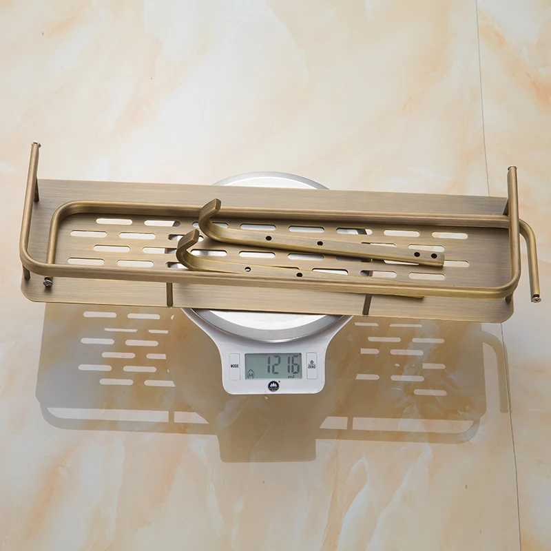 40 см латунные настенные полки для ванной комнаты квадратная антикварная полка