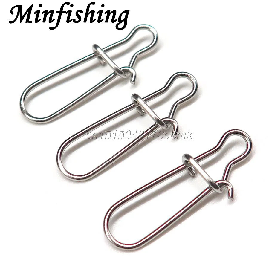 Minfishing 100 шт. Рыболовная Снасть крючок Разъем Рыбалка снимки замок безопасности