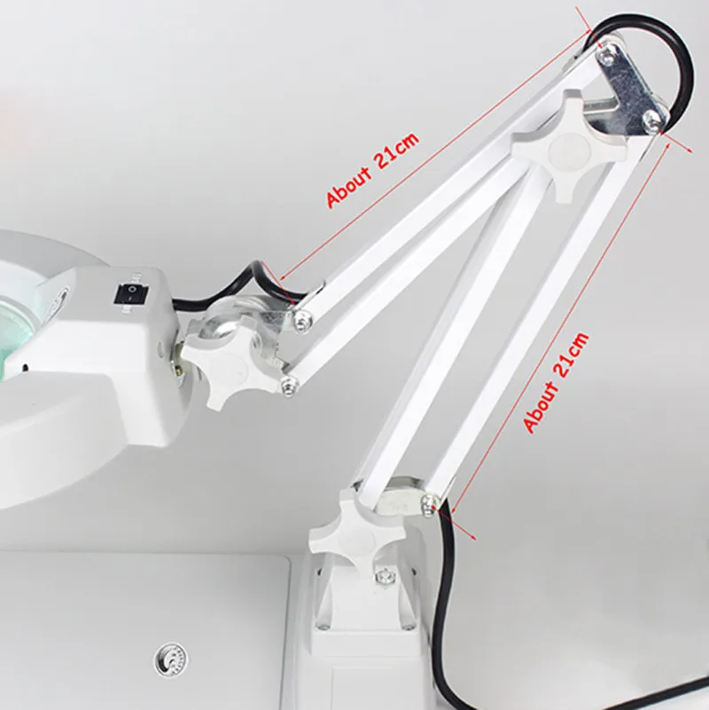 220V 20X 30x настольное белое оптическое стекло увеличительное стекло лампа Складная лупа для PCB прецизионных частей проверка ремонт часов