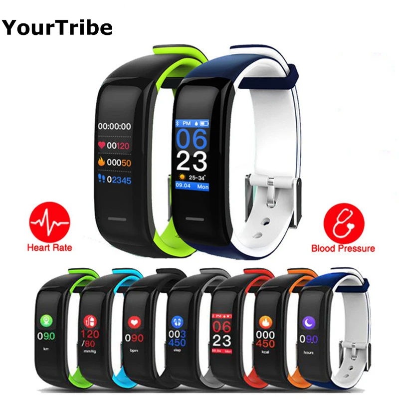Смарт браслет YourTribe P1 PLUS с цветным дисплеем фитнес трекер сердечного ритма