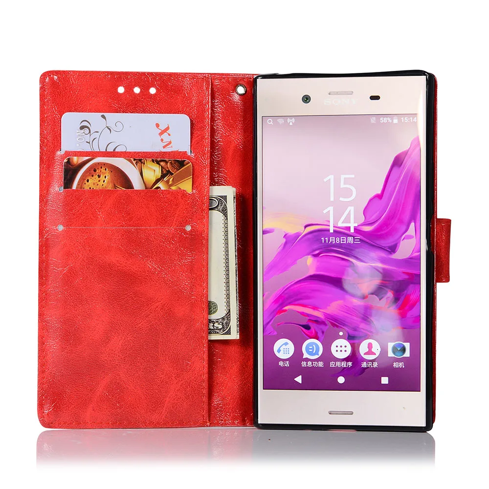Ретро Флип кошелек чехол для Sony Xperia L1 L2 X XA XA1 XA2 ультра плюс XZ1 XZ2 компактный кожаный
