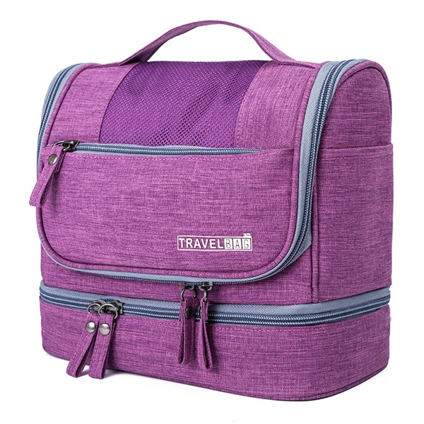 Purple A Косметичка Оксфорд для женщин и мужчин, косметичка, косметичка, водонепроницаемый чехол для макияжа, органайзер для туалетных принадлежностей, сумка для хранения, дорожная сумка, Несессеры - Цвет: Purple A