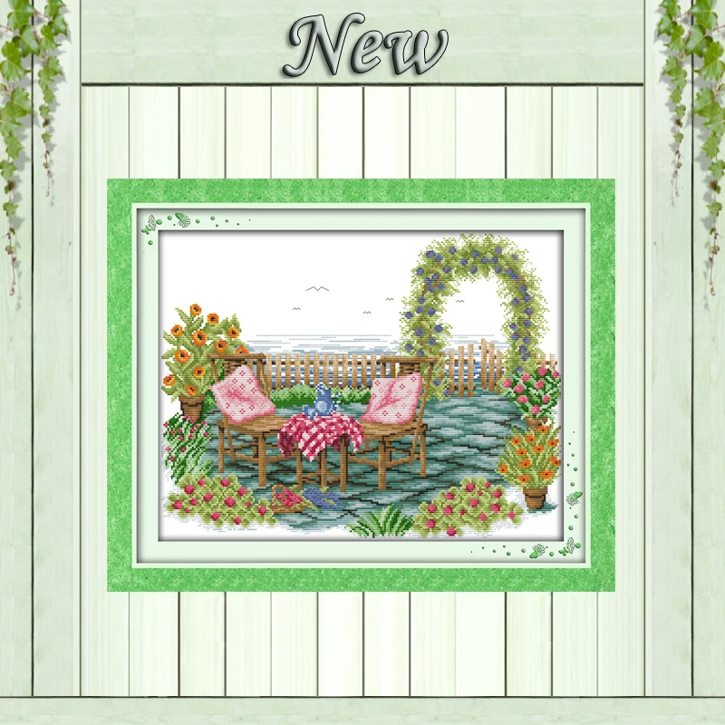Sunshine home Counted Printed on the canvas DMC 11CT 14CT Cross Stitch kit needlework Set DIY embroidery Beautiful house Scenery | Дом и сад