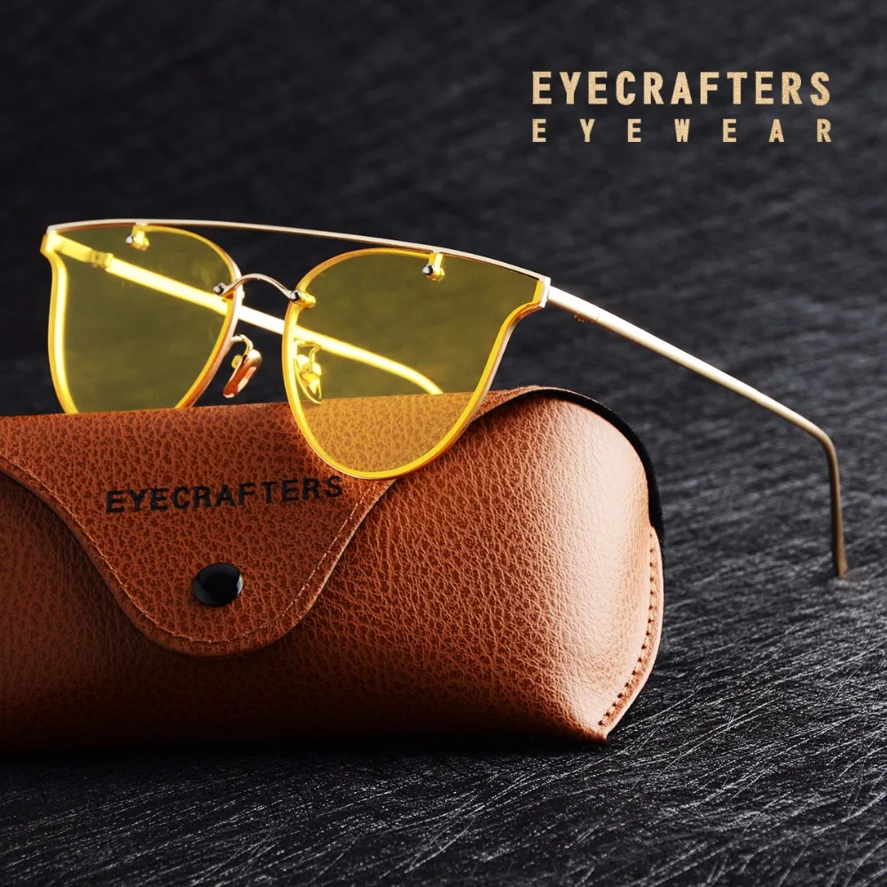 Eyecrafters оригинальный бренд поляризованные солнцезащитные очки модные кошачий