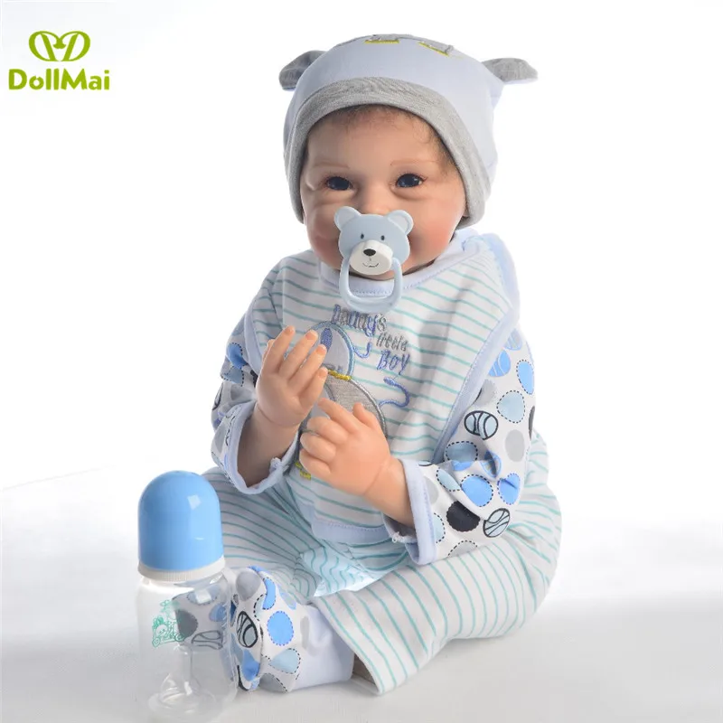 Реалистичные куклы reborn baby boy 22 дюйма мягкие силиконовые игрушки для девочек