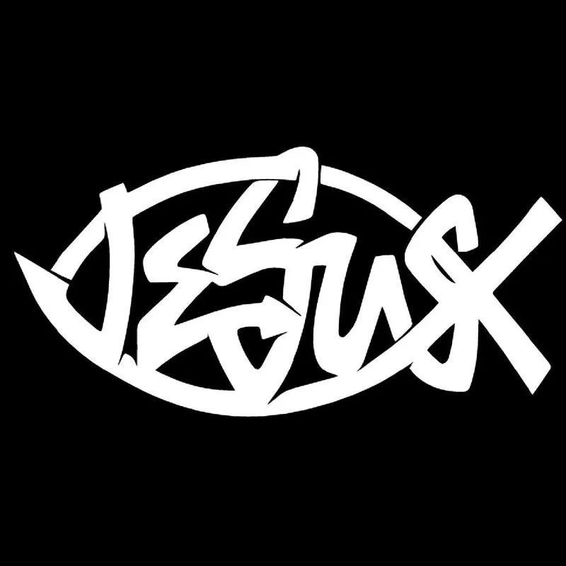 15 6 см * 7 Jesus Fis виниловая наклейка на стену автомобиля Бог религиозный символ