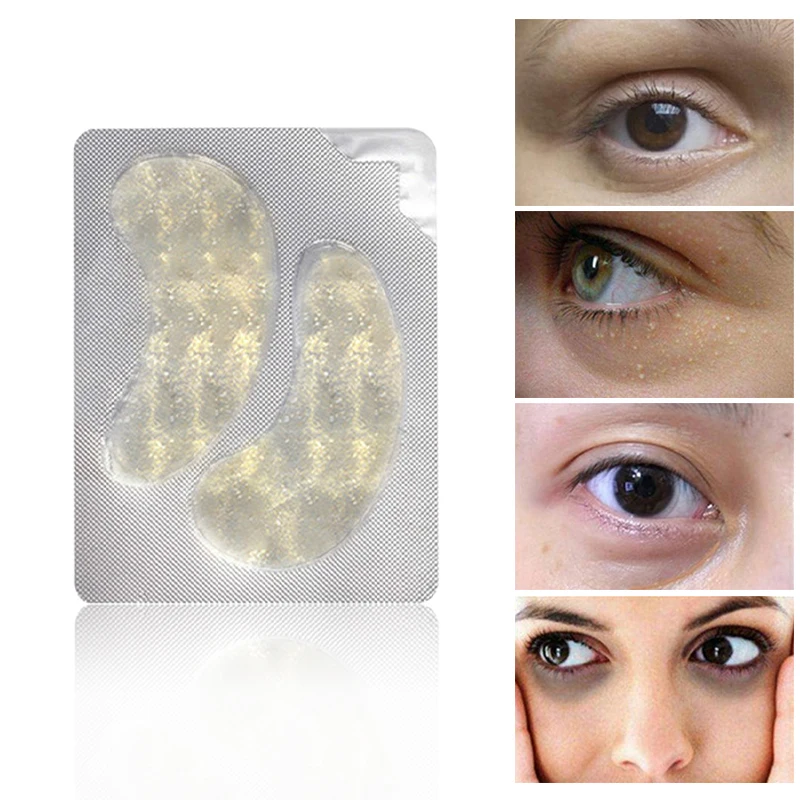 1 пара коллагеновая маска золотого глаза с натуральным кристаллом