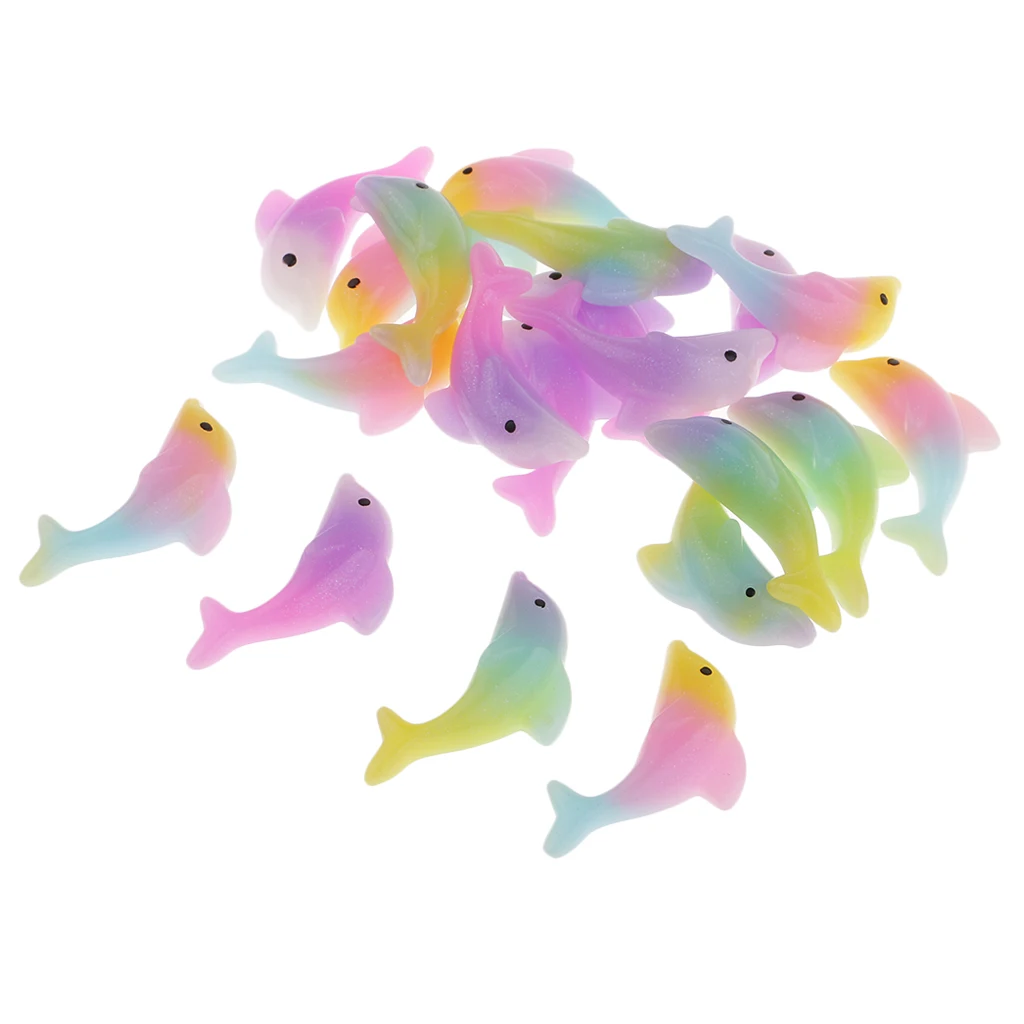 20x Rainbow Dolphin полимерные Кабошоны украшения аксессуар для рукоделия швейные
